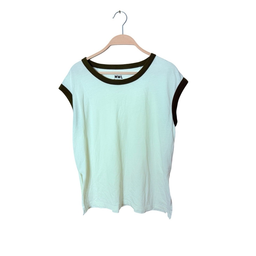 MWL Pima Silk Muscle Tank in‎ Colorblock madewell size small
